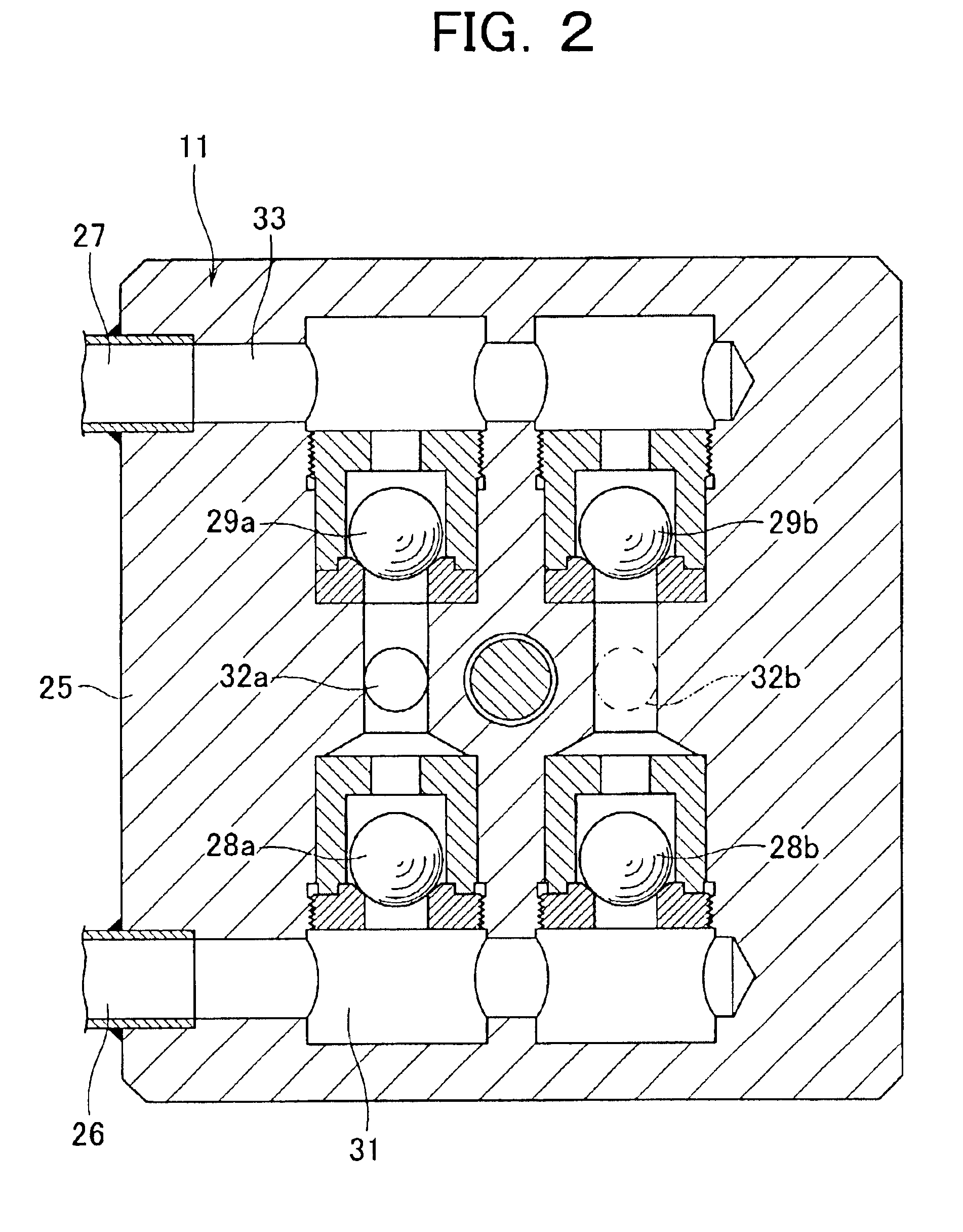 Pump system using a control fluid to drive a switching valve mechanism for an actuating fluid