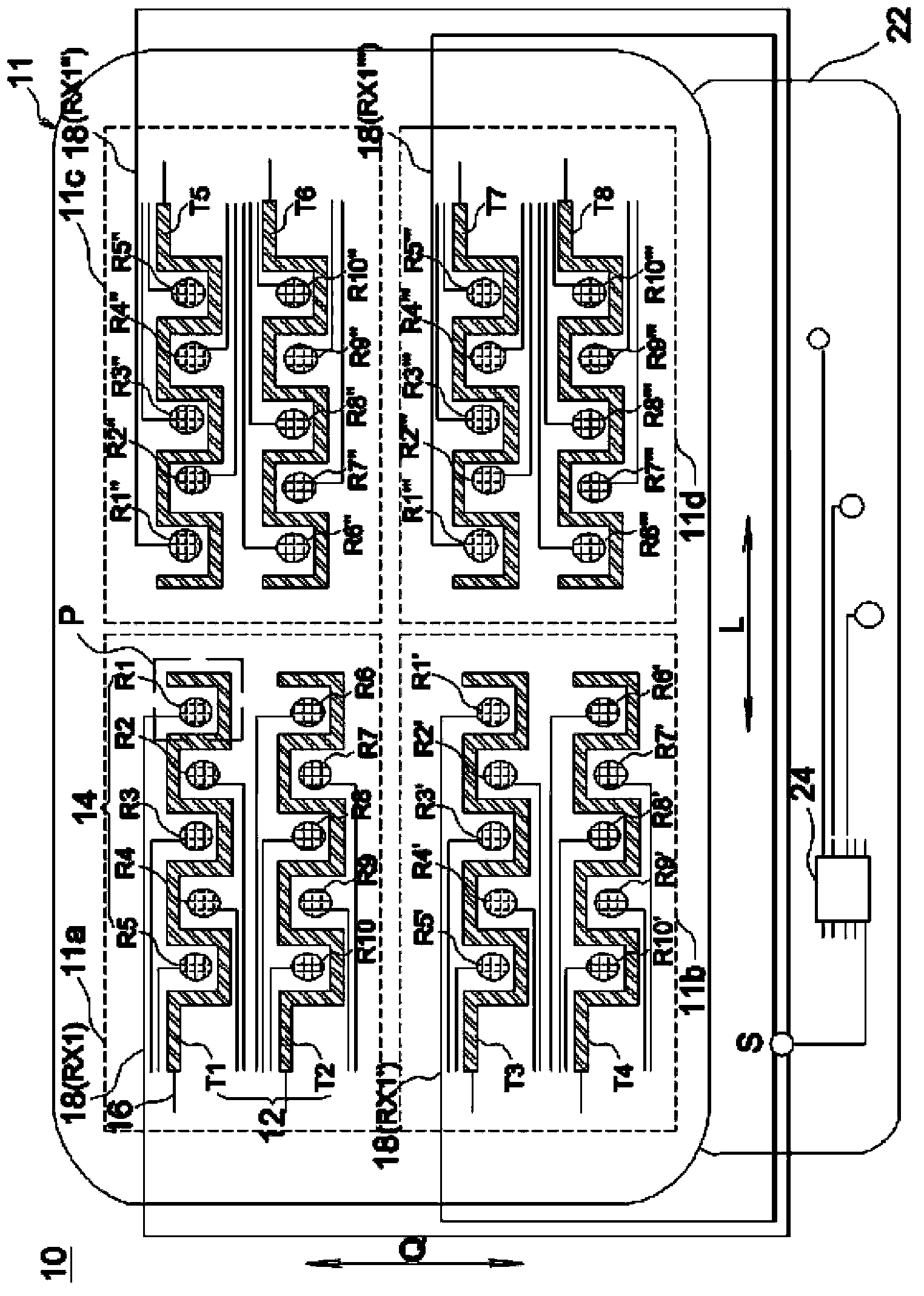 Touch-sensing structure and touch-sensitive device