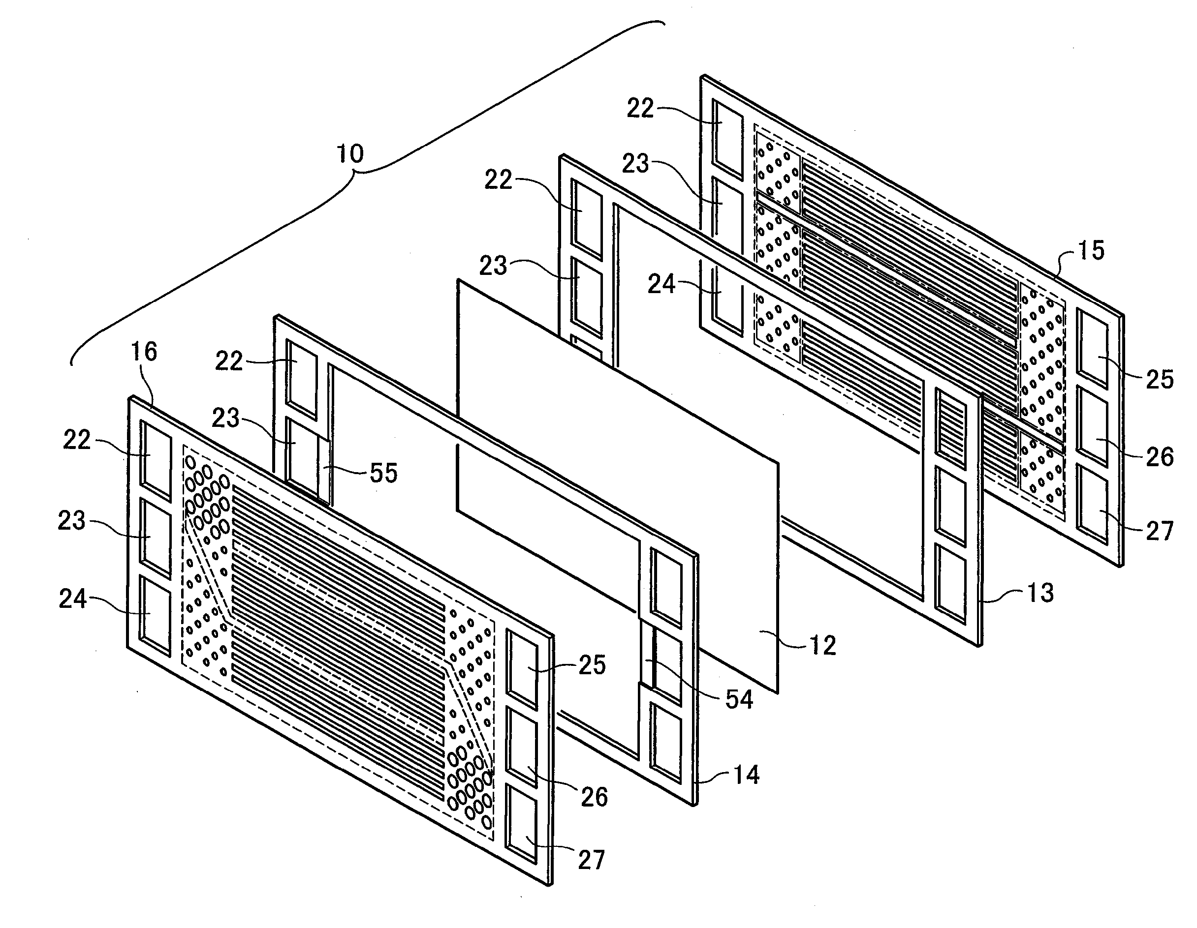 Fuel cell and gas separator for fuel cell