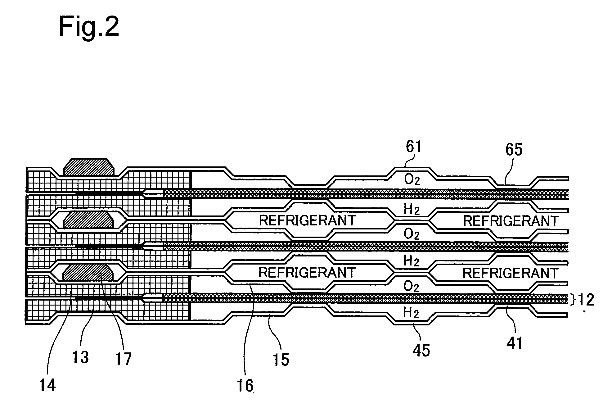 Fuel cell and gas separator for fuel cell