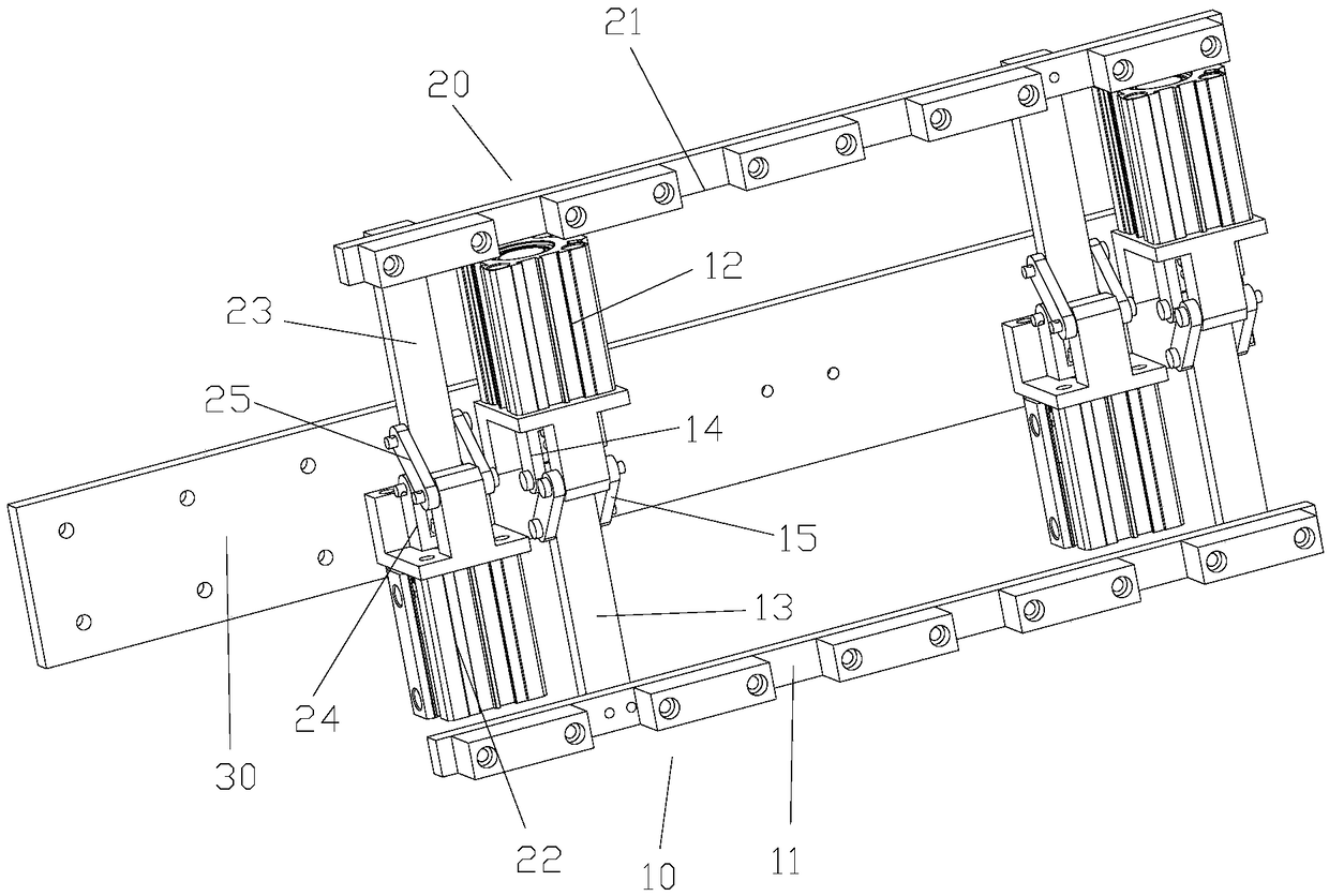 Clamping mechanism and overturning structure employing same