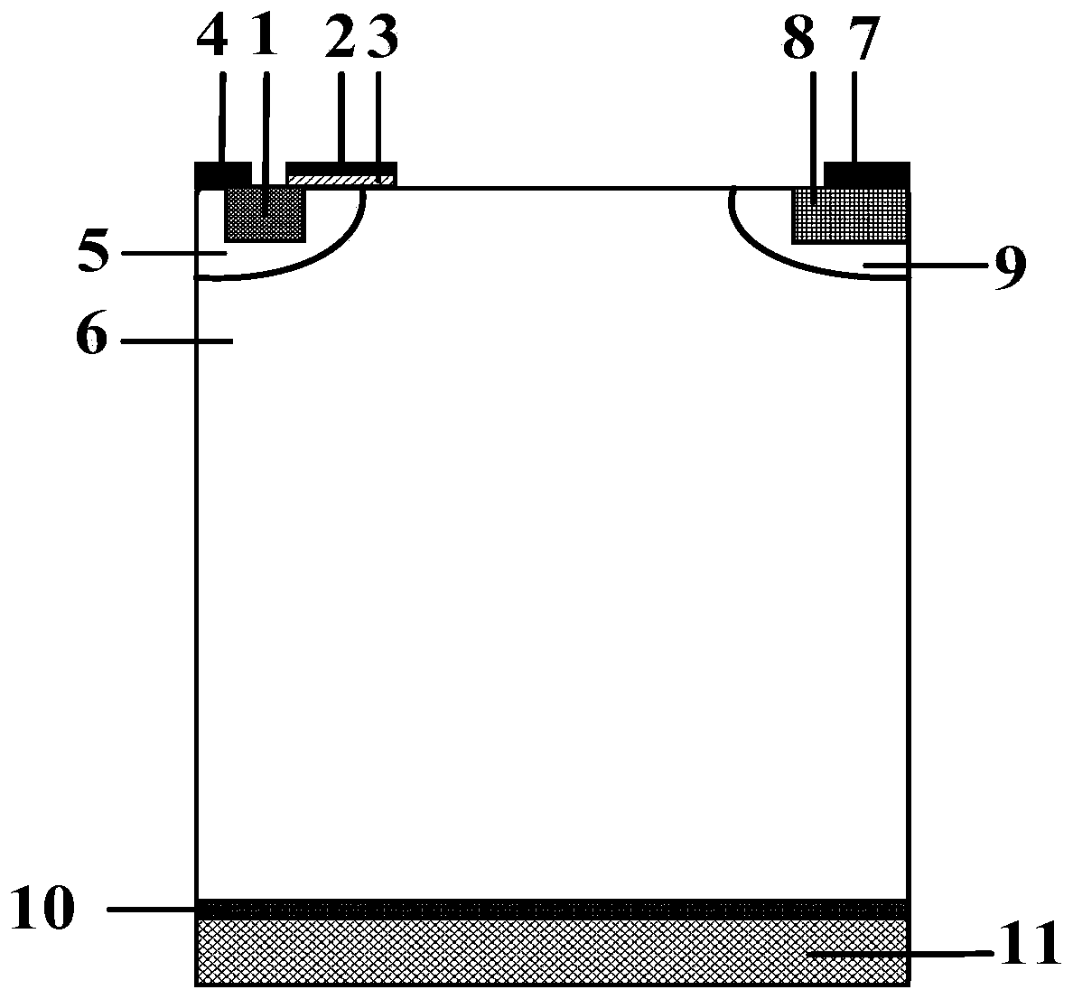 Composite RC-LIGBT (Lateral Insulated Gate Bipolar Transistor) device with L-shaped SiO&lt;2&gt; isolation layer