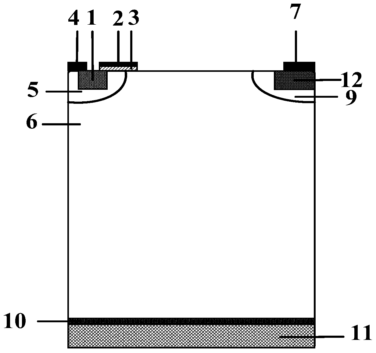 Composite RC-LIGBT (Lateral Insulated Gate Bipolar Transistor) device with L-shaped SiO&lt;2&gt; isolation layer