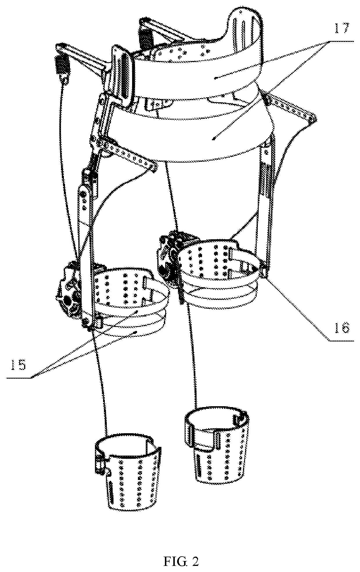 Hip-knee passive exoskeleton device based on clutch time-sharing control