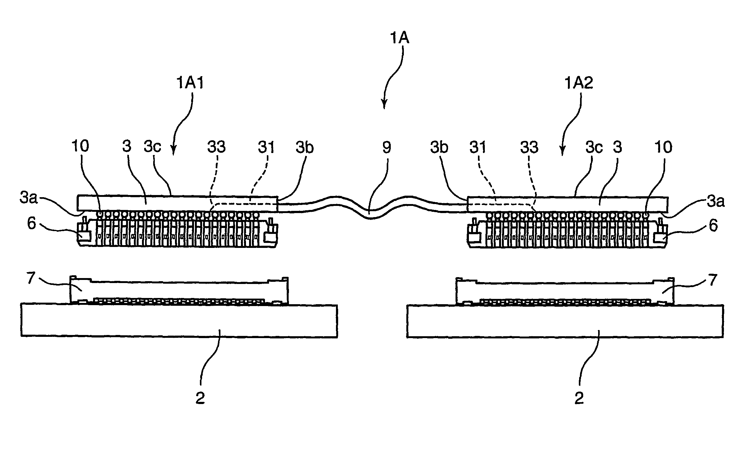 Photoelectric converter providing a waveguide along the surface of the mount substrate
