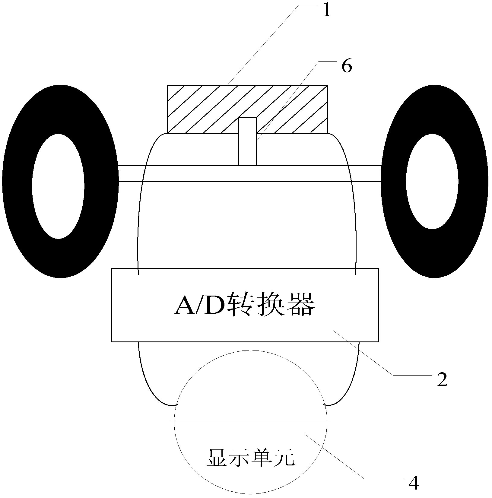 System for displaying automobile wheel steering angles