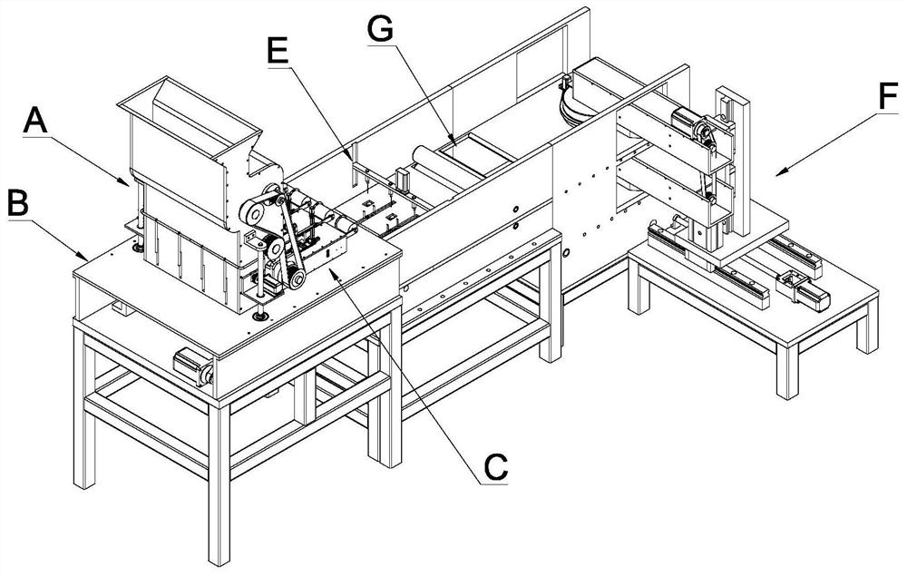 A straw weaving production line