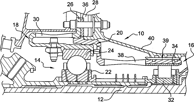 Device for centring and guiding the rotation of a turbomachine shaft