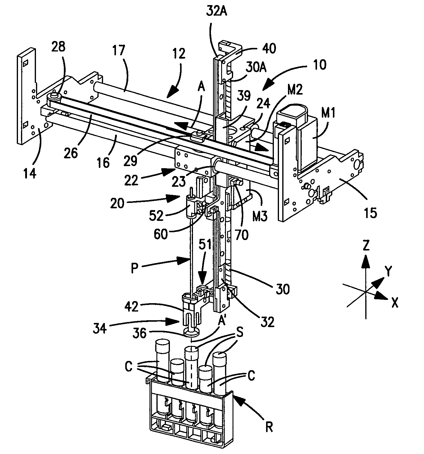 Apparatus for aspirating liquids from sealed containers