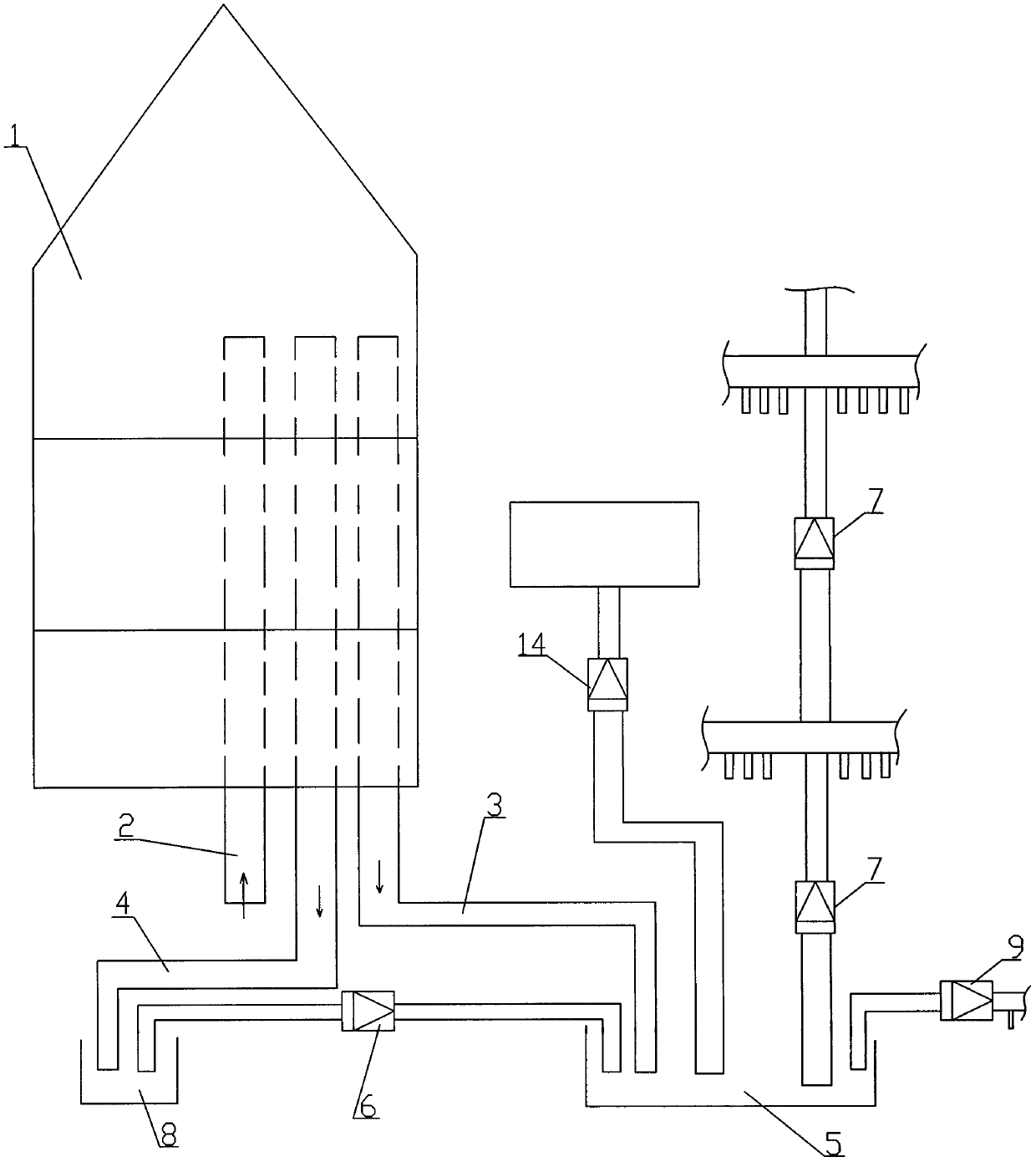 Biological ecological purification method for surface water