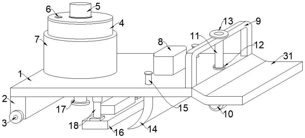 Repair device for surface defects of highway subgrade