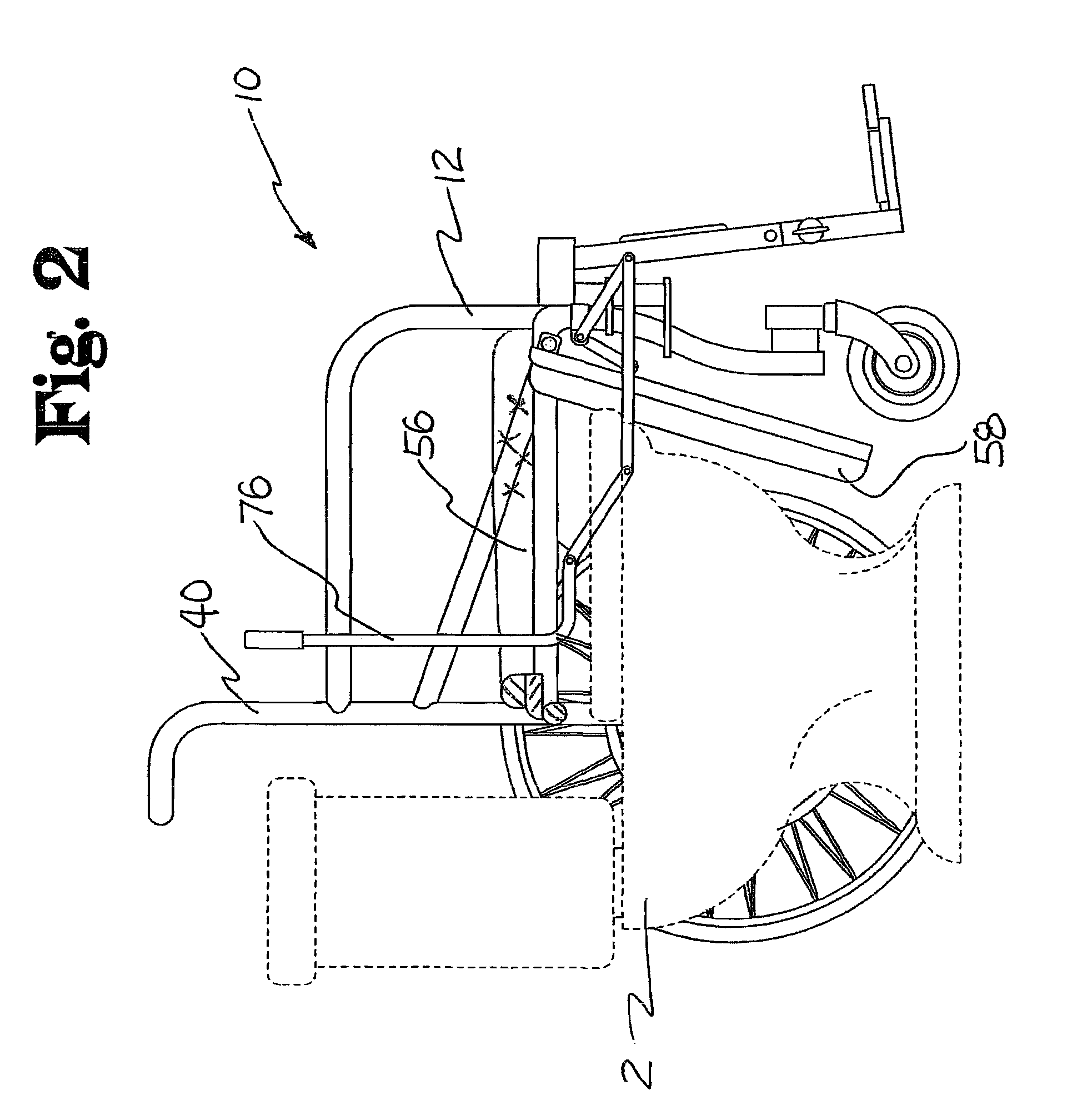 Wheelchair with enhanced toilet accessibility