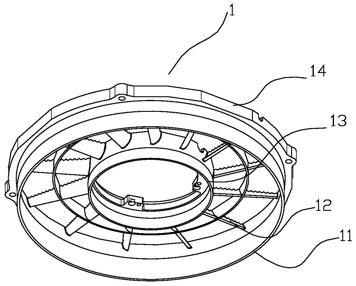 A fan corrugated bracket