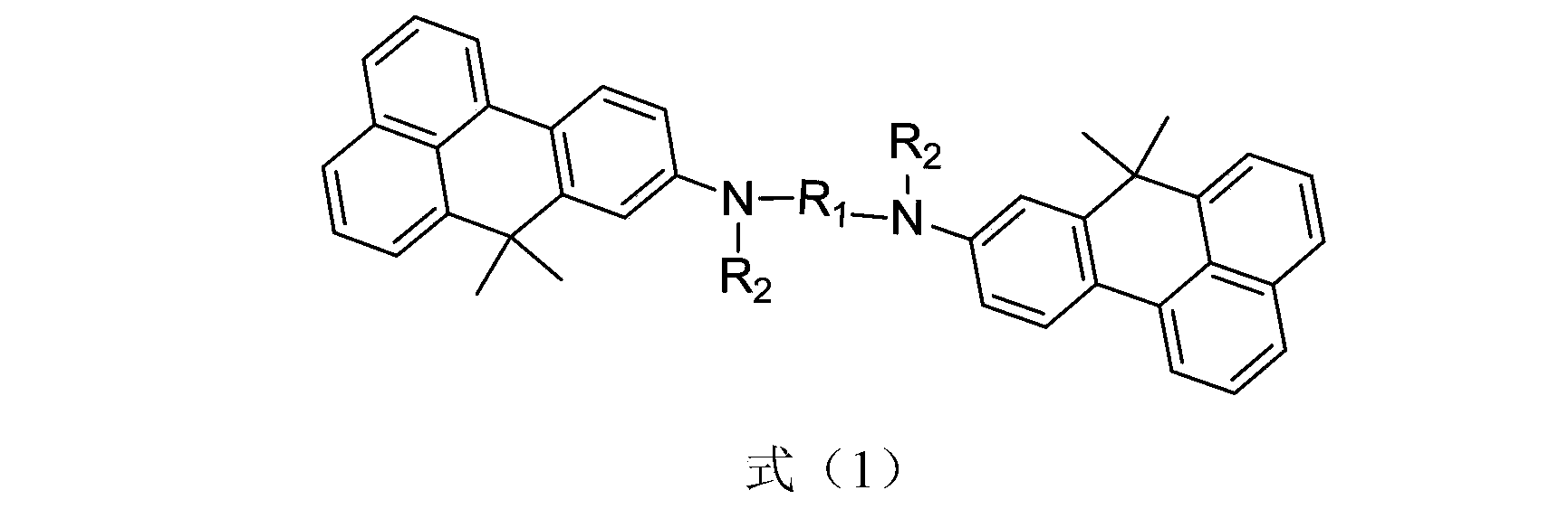Benzanthracene organic luminescent material, and preparation method and application thereof