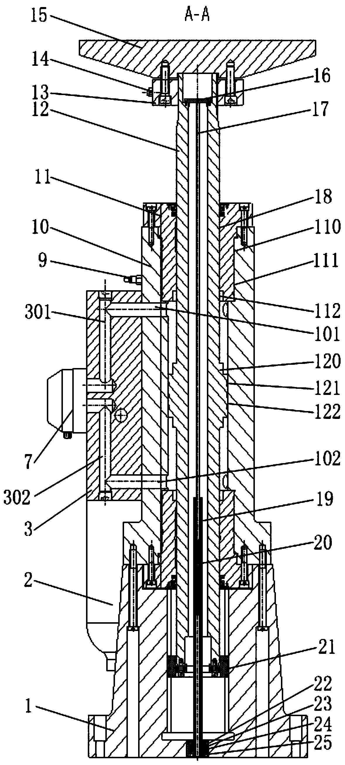 Broadband large-displacement vibration simulation exciter suitable for high-speed tracked vehicle road simulation