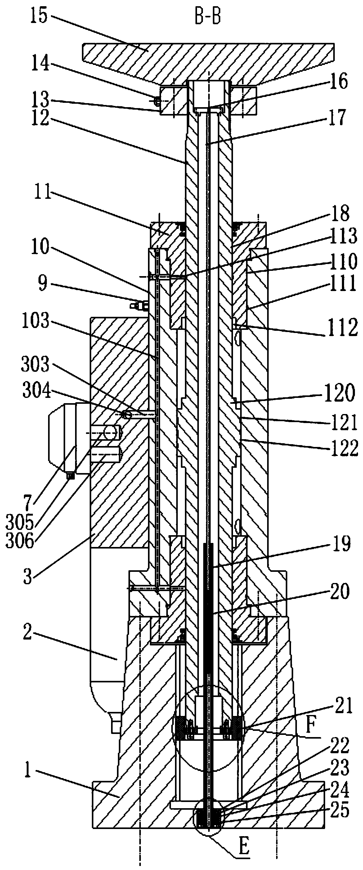 Broadband large-displacement vibration simulation exciter suitable for high-speed tracked vehicle road simulation