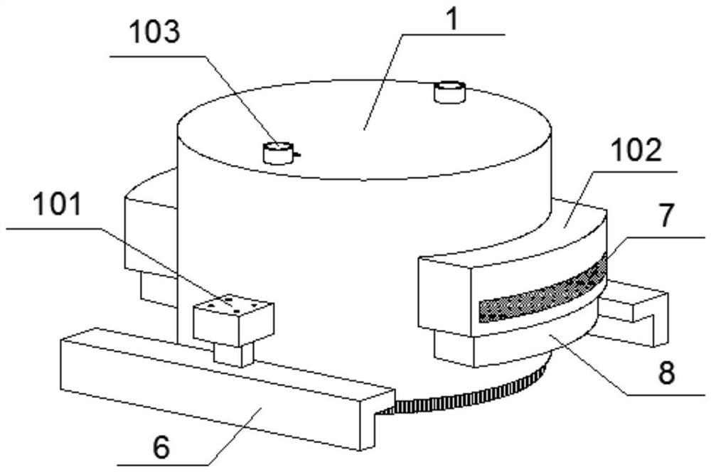 Collecting mold blowing equipment to avoid splashing