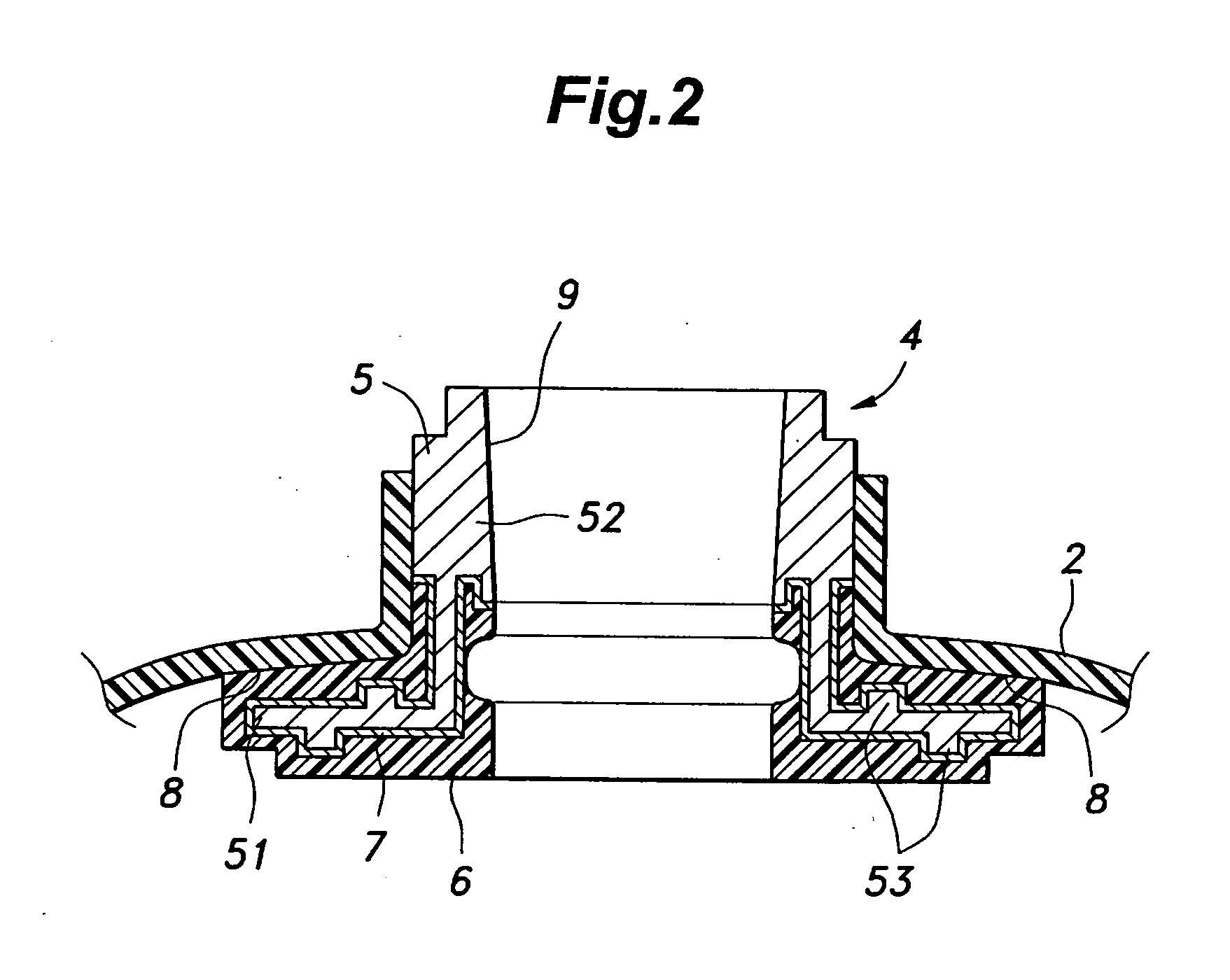 Engagement structure between a mouth member of a pressure vessel and a blow pin, mouth member structure of a pressure vessel having the engagement structure and method of making a pressure vessel