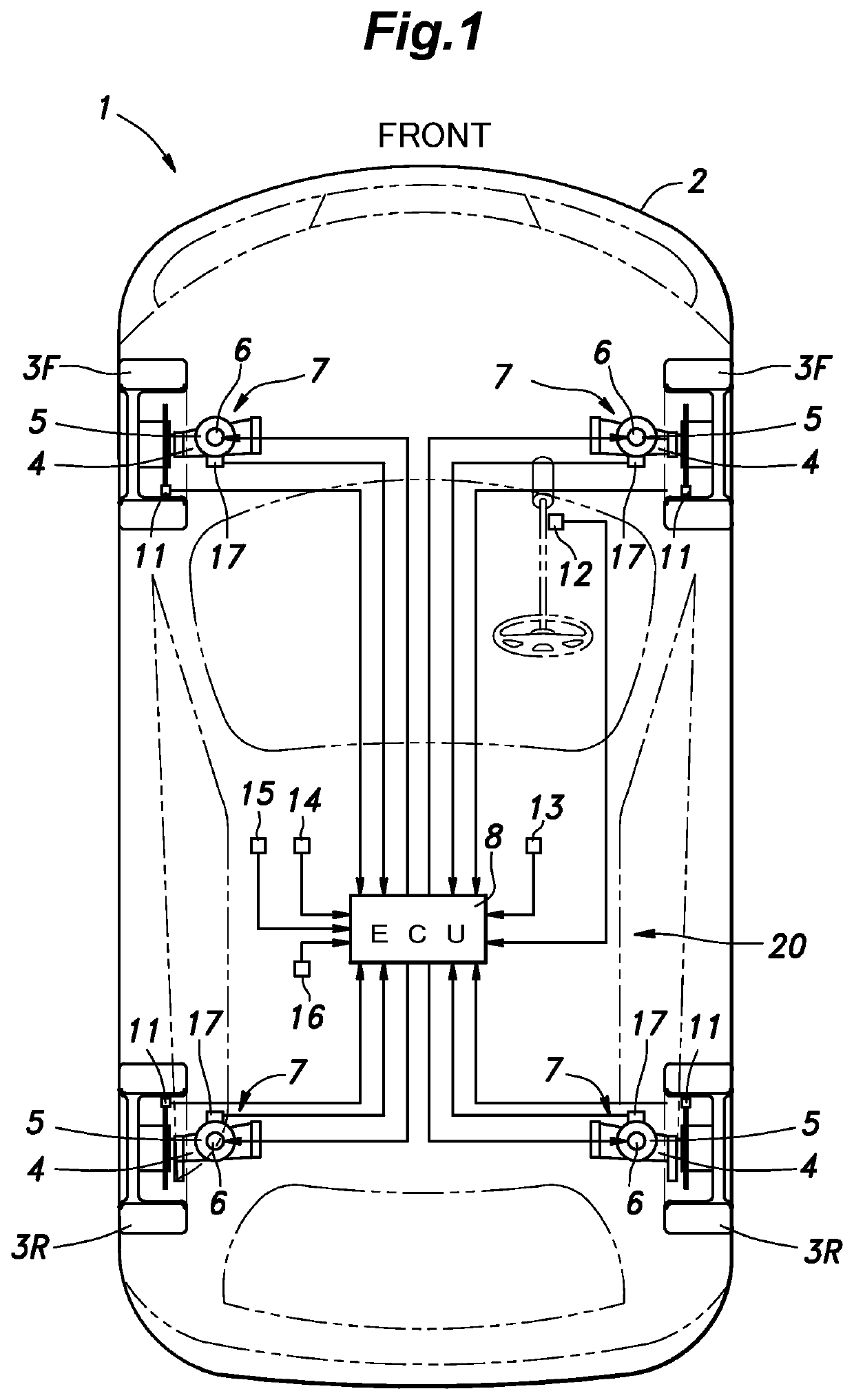 Control system for variable damping force damper