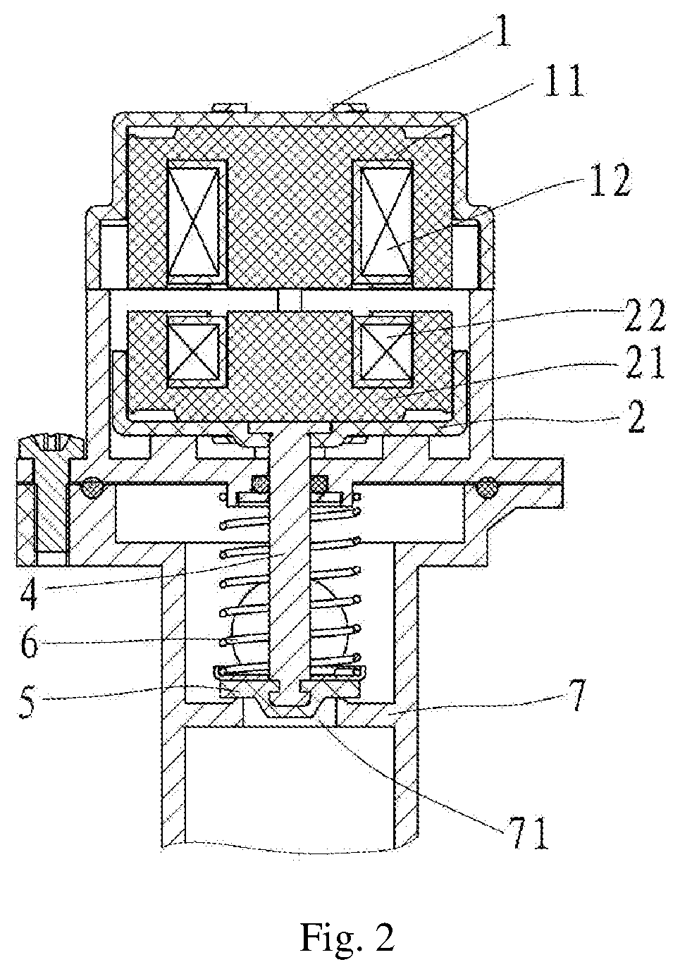 Dual coil solenoid valve for a fuel gas control valve and the control method thereof