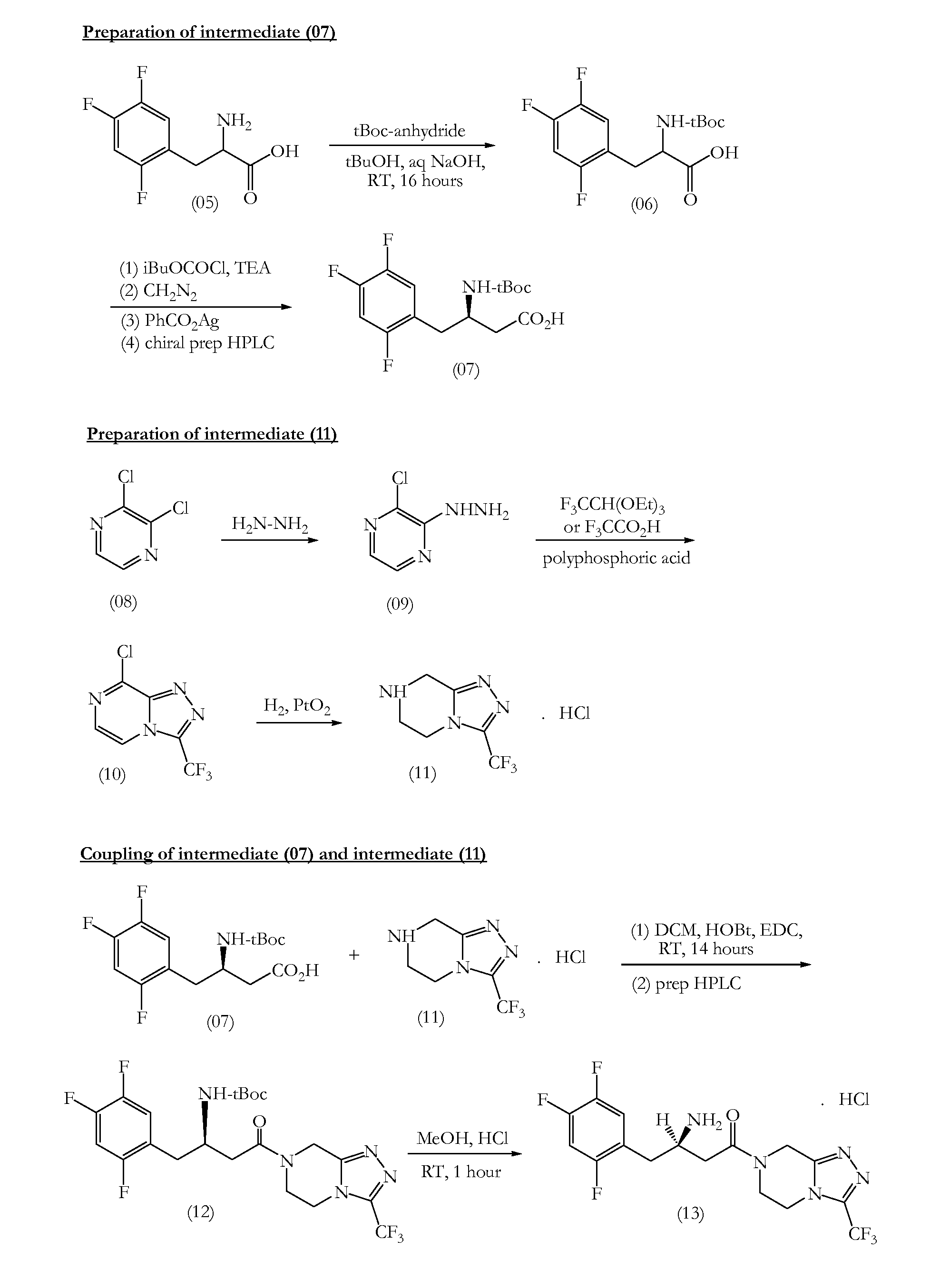 Sitagliptin synthesis