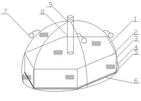 Vulgaris half-isolated mariculture cages and farming method