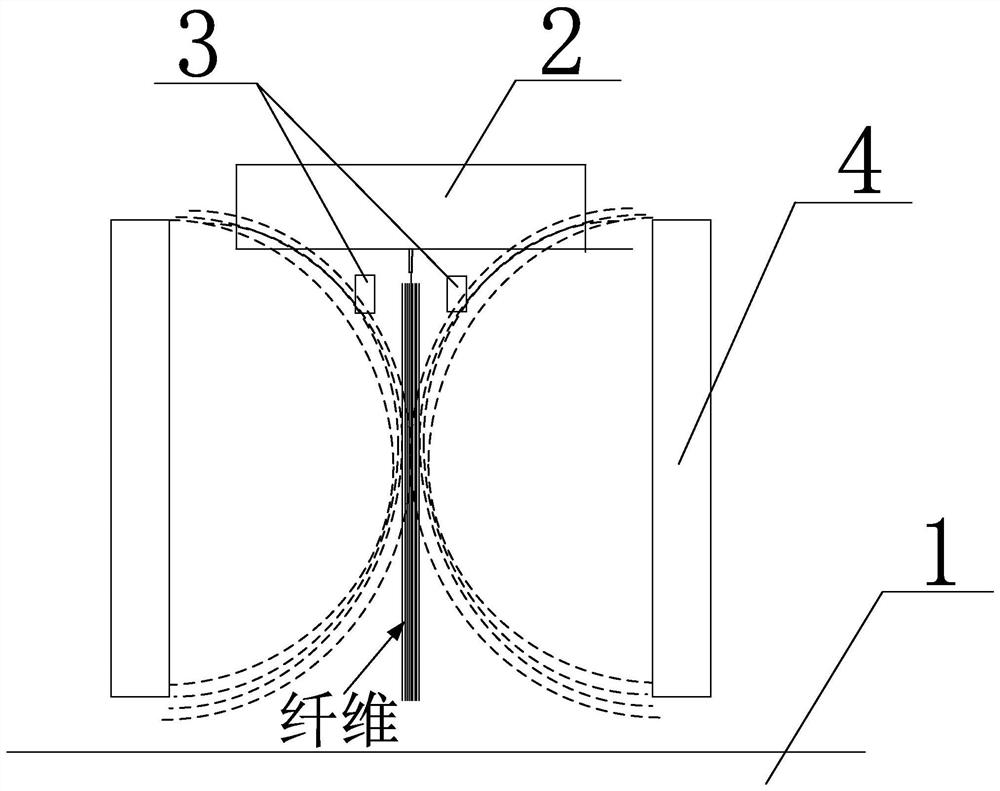 Net forming structure and process of melt-blown cloth