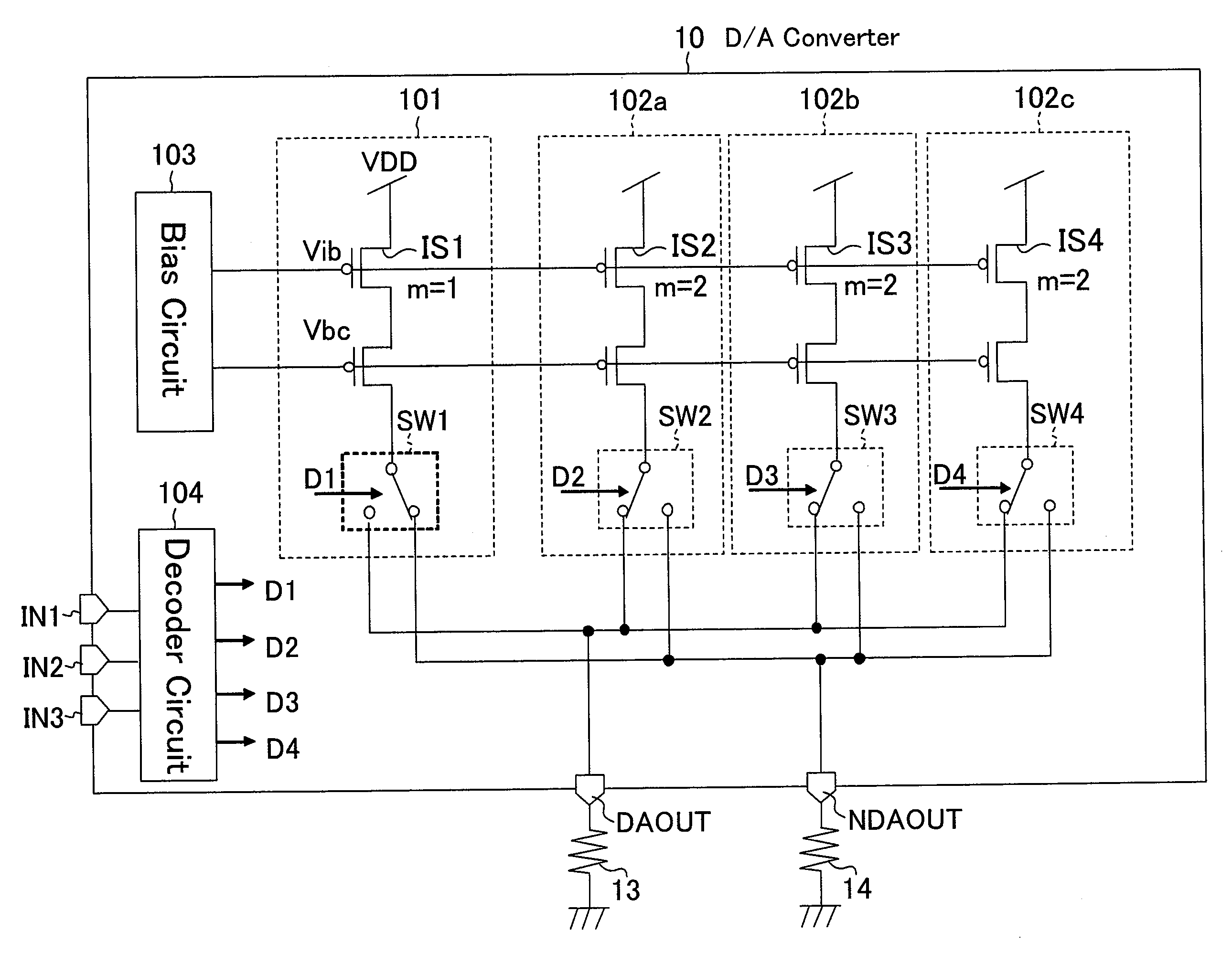 Current switch circuit and d/a converter, semiconductor integrated circuit, and communication device using the same