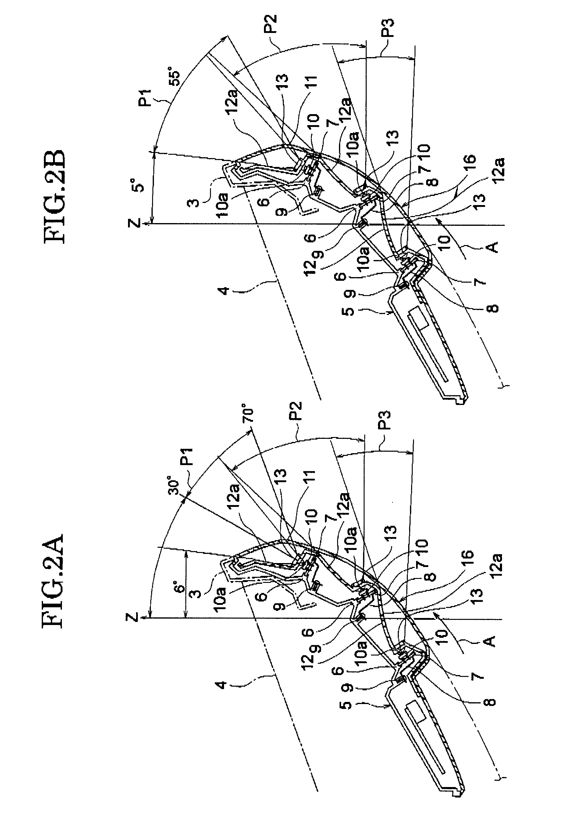 Lighting device for vehicle and door mirror device