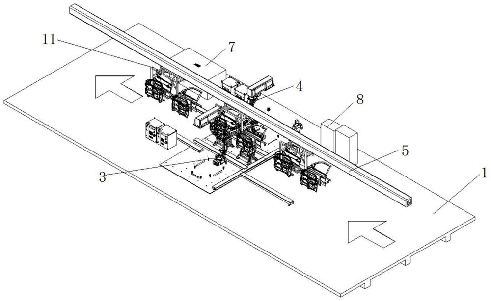 A kind of automatic equipment for car door gluing and method for gluing car door