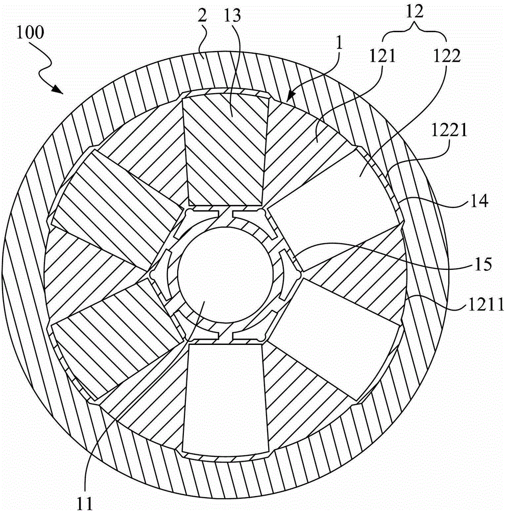 Rotor having arc cutting structure