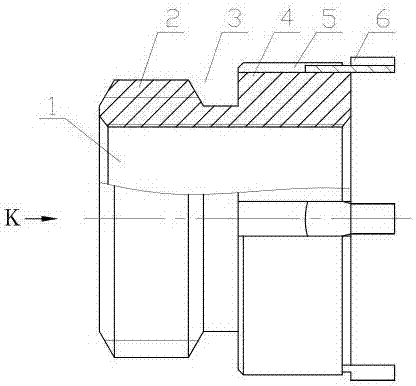 Threaded sleeve provided with locking keys