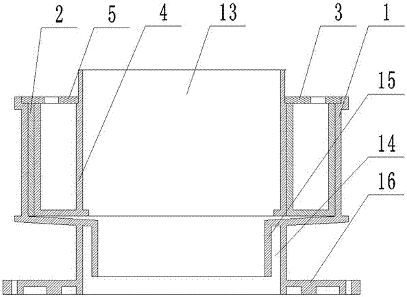 Pollution-discharge standpipe structural board pre-embedded double-eccentric baffle-type odor-resistant hydrops processor