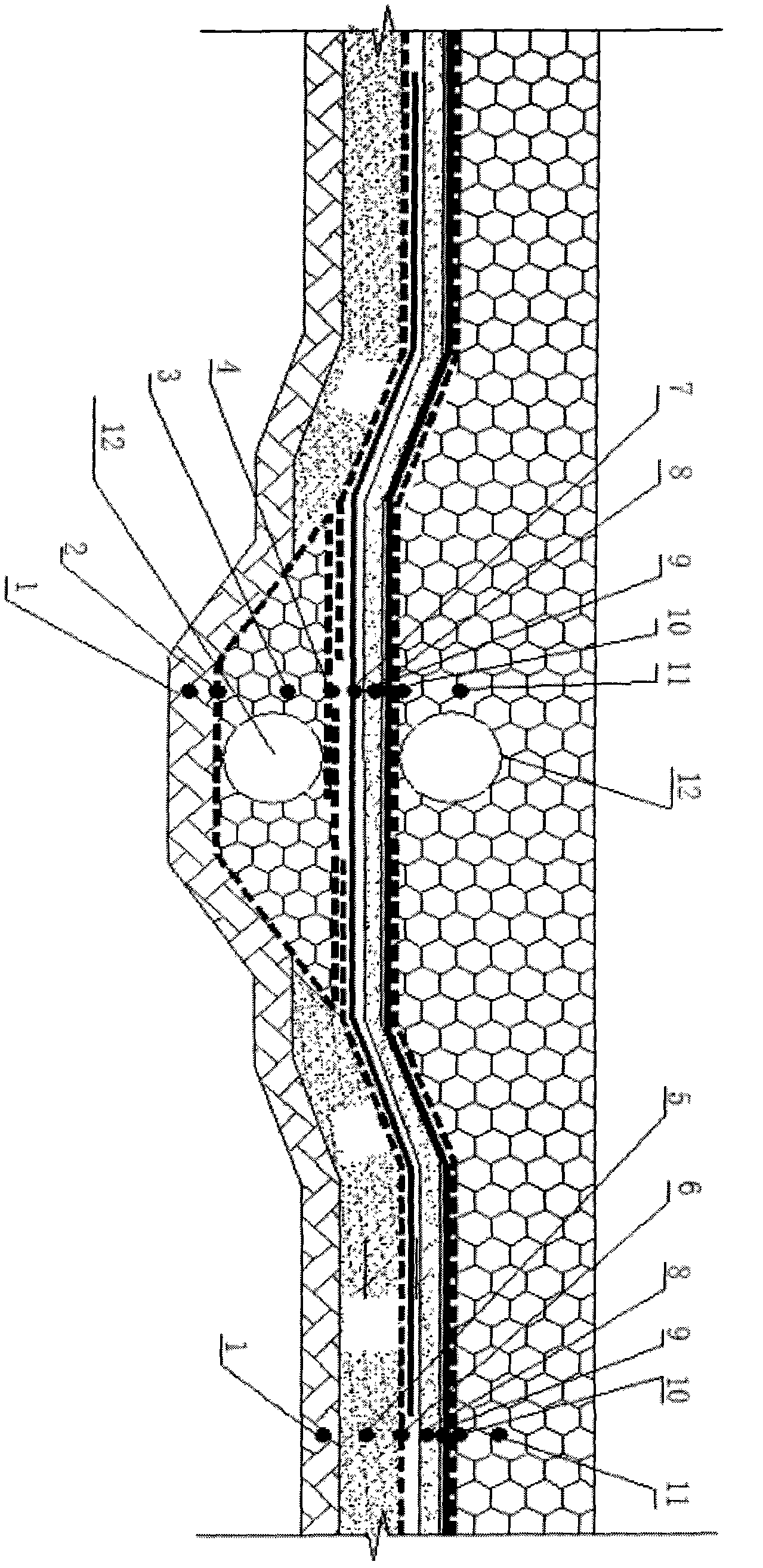 Refuse landfill seepage-proofing guide drainage system structure and laying method thereof