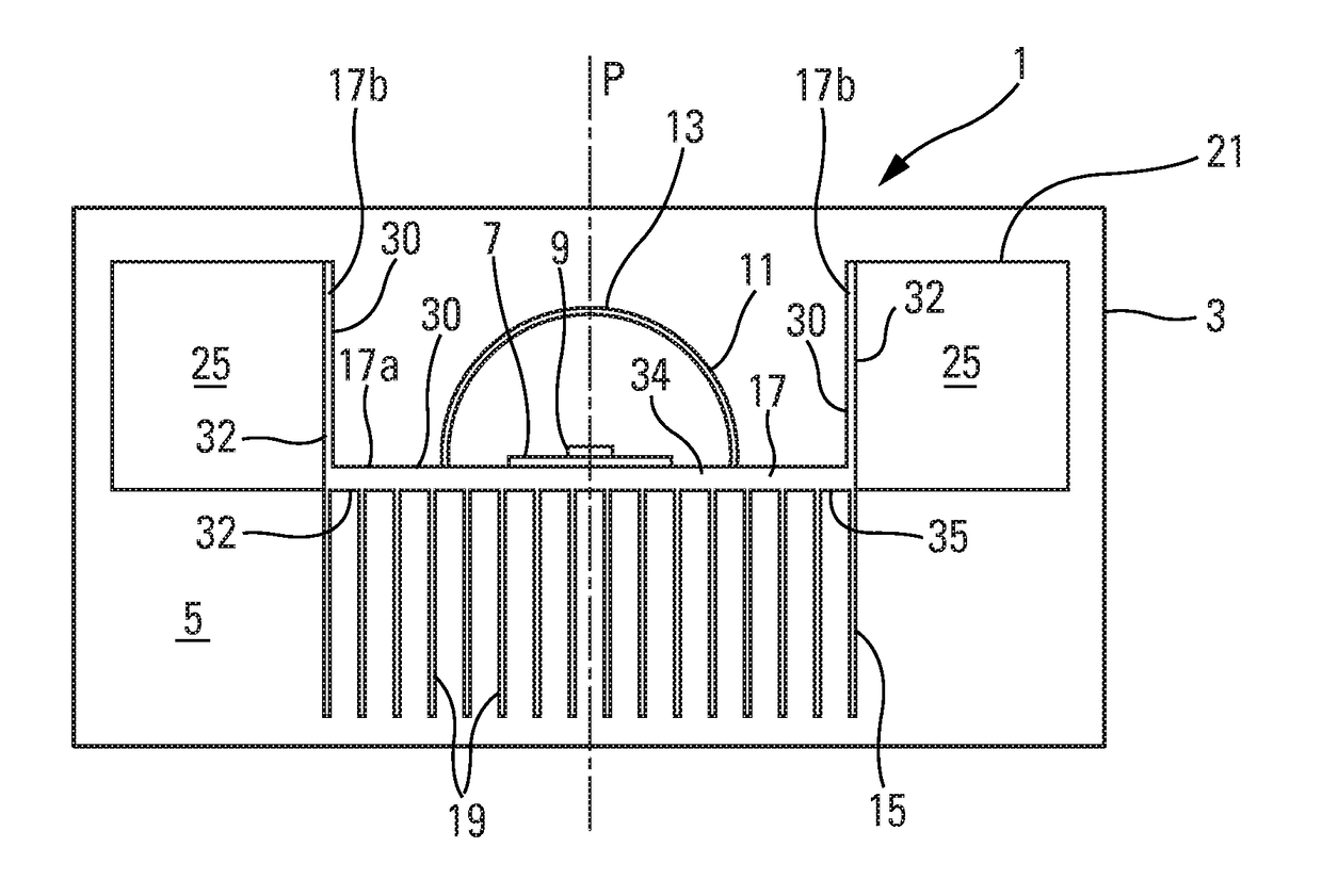 Cooling member and motor vehicle lighting or signaling device comprising such a member