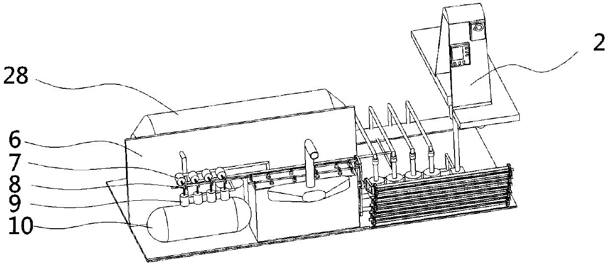 Material transporting freezing system of LNG ship and freezing material transporting method