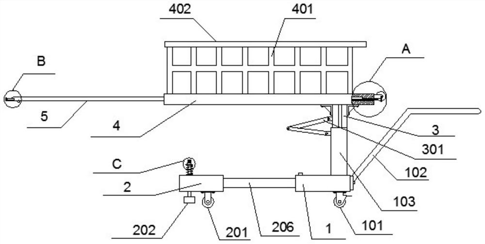 A cargo loading and transportation device based on port transportation and loading and unloading