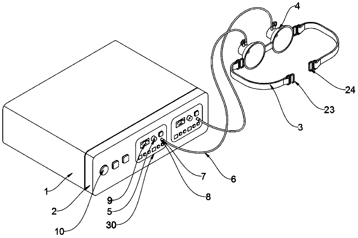 Mammary gland treatment apparatus used in galactophore department