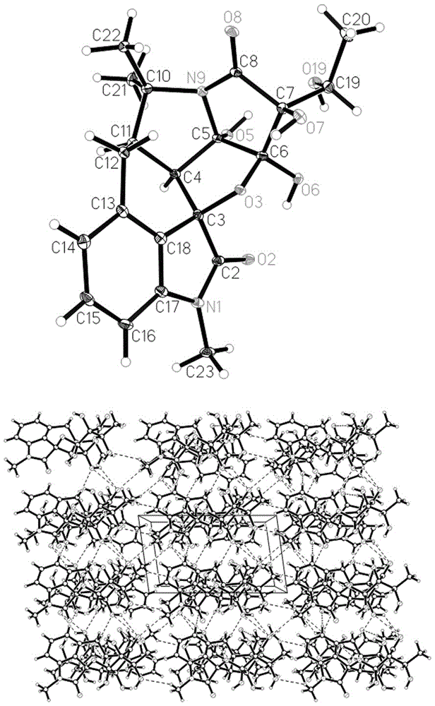 A kind of indole-tetrahydropyrrole-2-one alkaloid and its preparation method and application