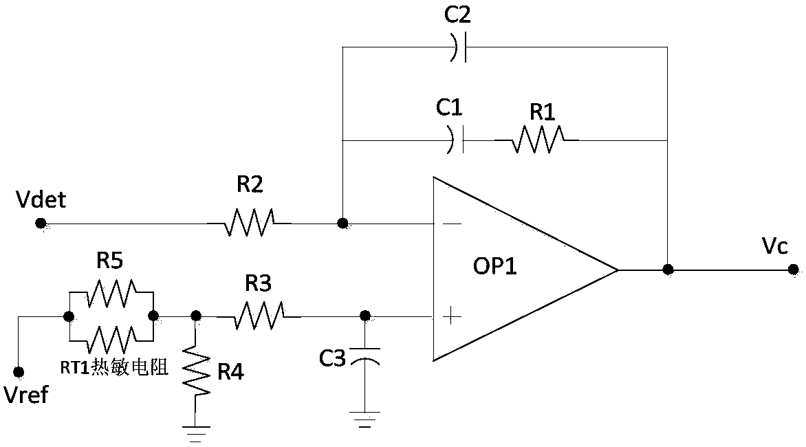 Large dynamic range ALC protection circuit with temperature compensation function