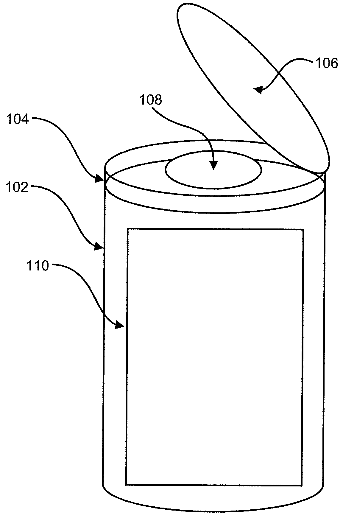 Refill article for wipes dispenser and assembly of both