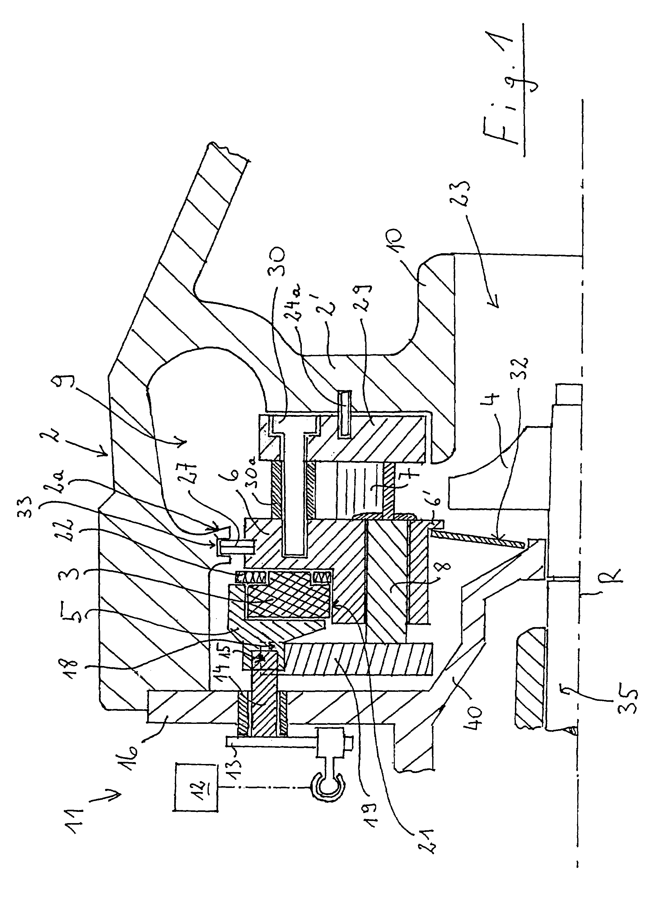Turbine unit and VTG mechanism therefor