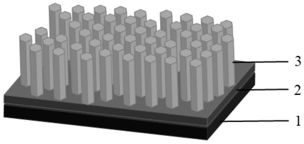 Preparation of array type TiO2/CdS composite electron transport layer and bulk heterojunction solar cell application of array type TiO2/CdS composite electron transport layer