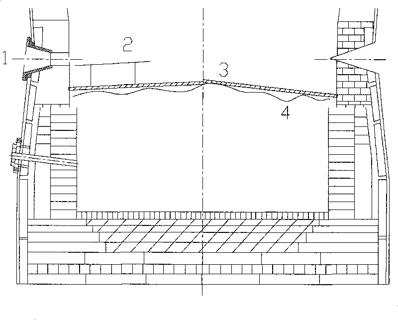 Method for avoiding blast-furnace gunning rebound materials mixing with cokes in hearth