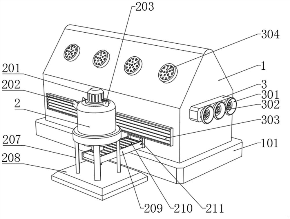 Mushroom stick sawdust raw material premixing system