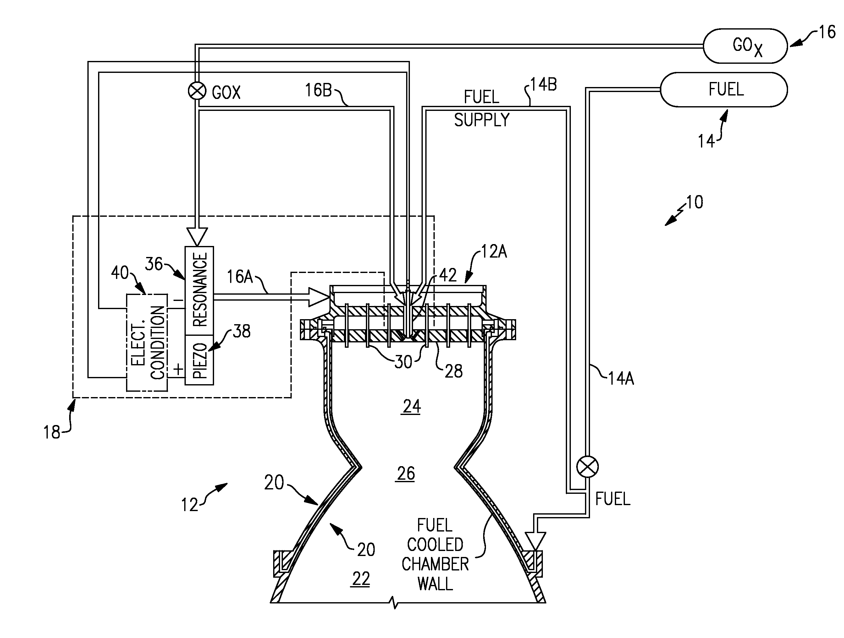 Piezo-resonance igniter and ignition method for propellant liquid rocket engine