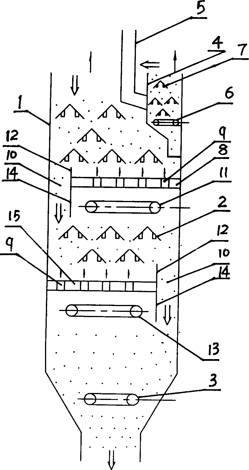 Efficient fluidized catalytic converting steam stripping device