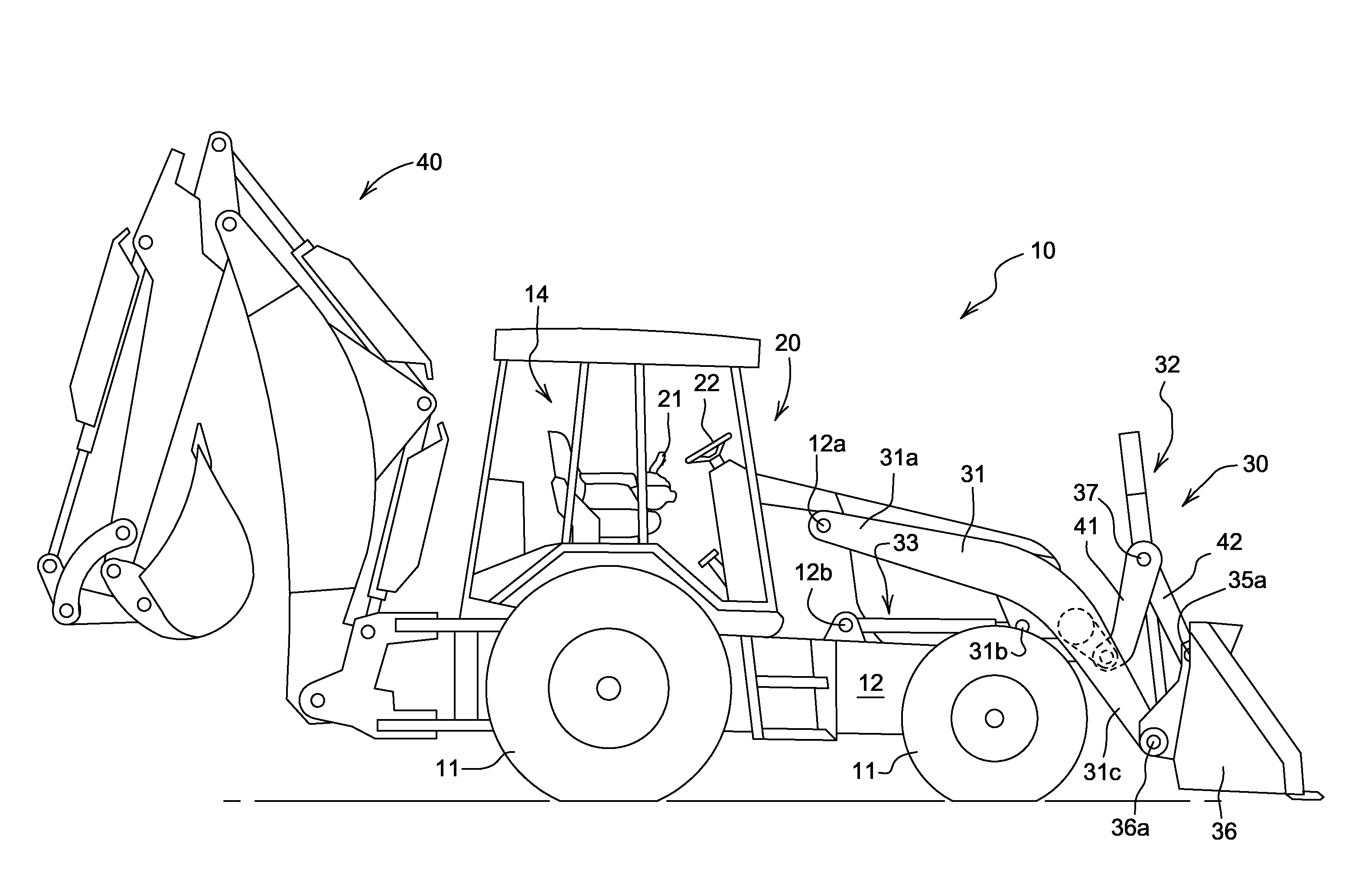 Electronic Parallel Lift And Return To Carry On A Backhoe Loader