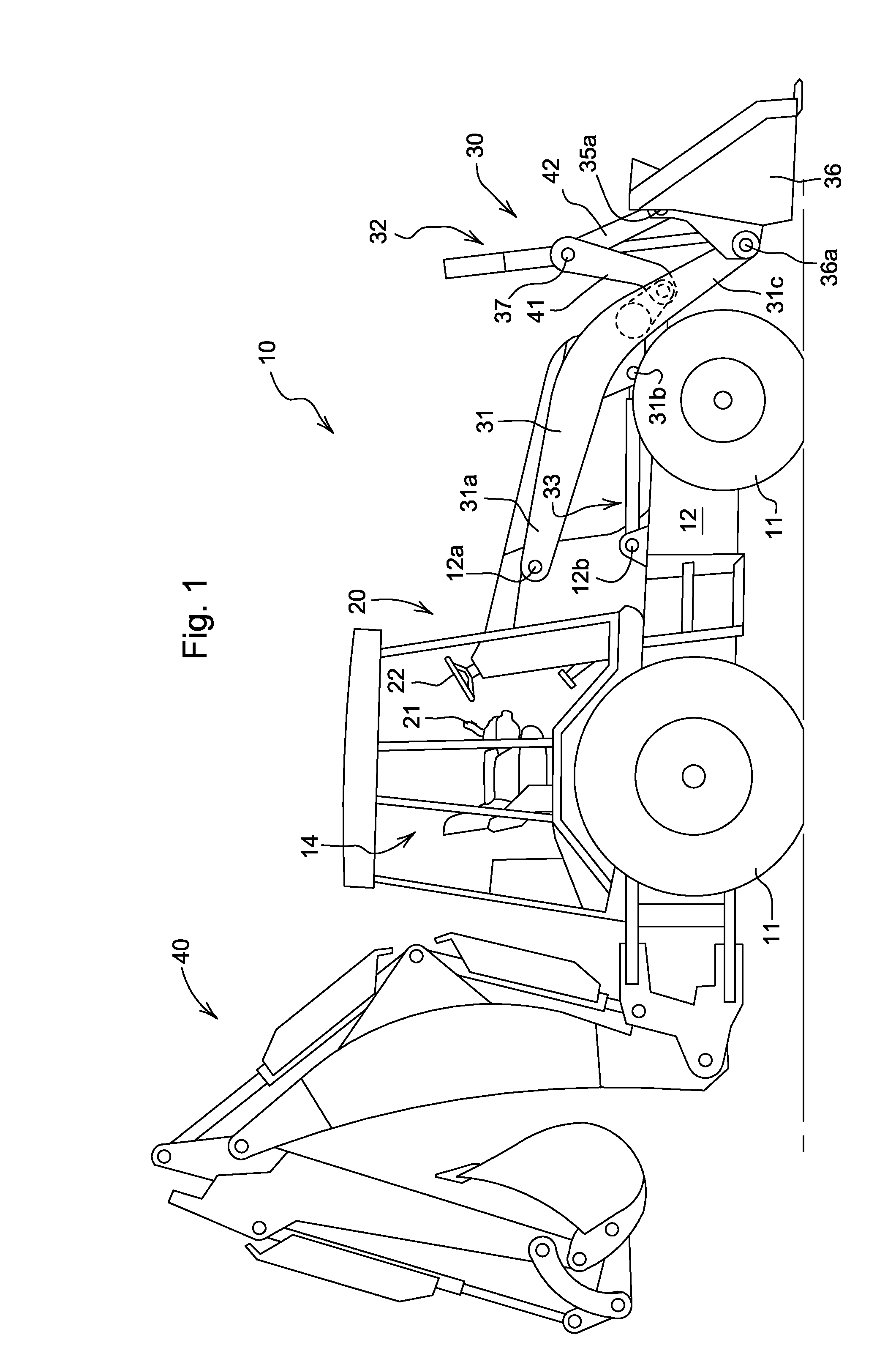 Electronic Parallel Lift And Return To Carry On A Backhoe Loader