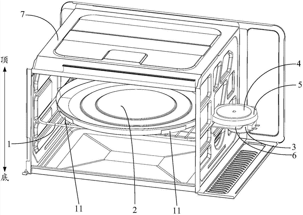 Baking tray assembly and electric oven